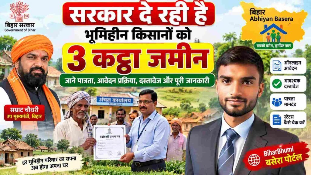 Bihar Abhiyan Basera 2026 residential land for eligible landless families